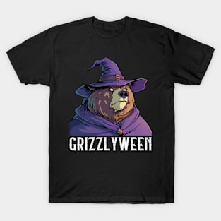 Grizzly as Witch - Grizzly Bear Halloween T-Shirt